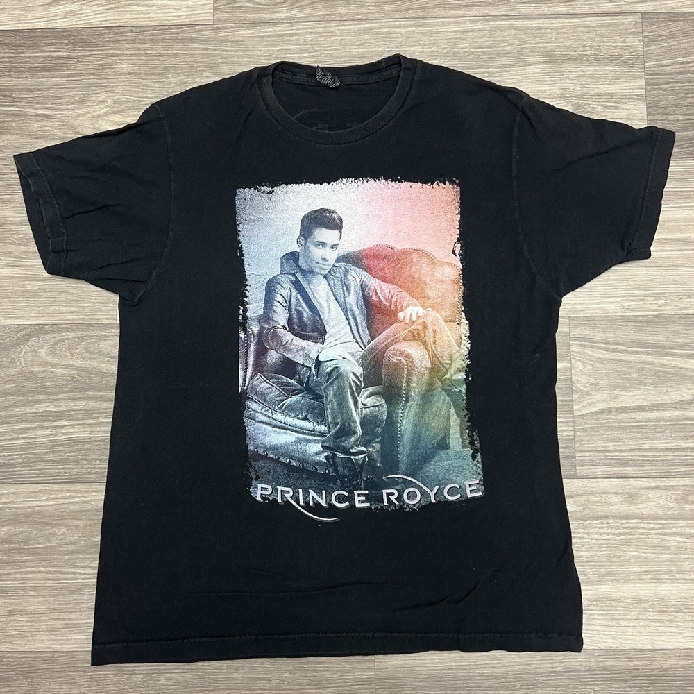 Prince Royce Band Tee Shirt‎ Men Large Black Soy El Mismo Tour Dominican Bachata